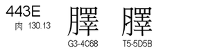 U+443E